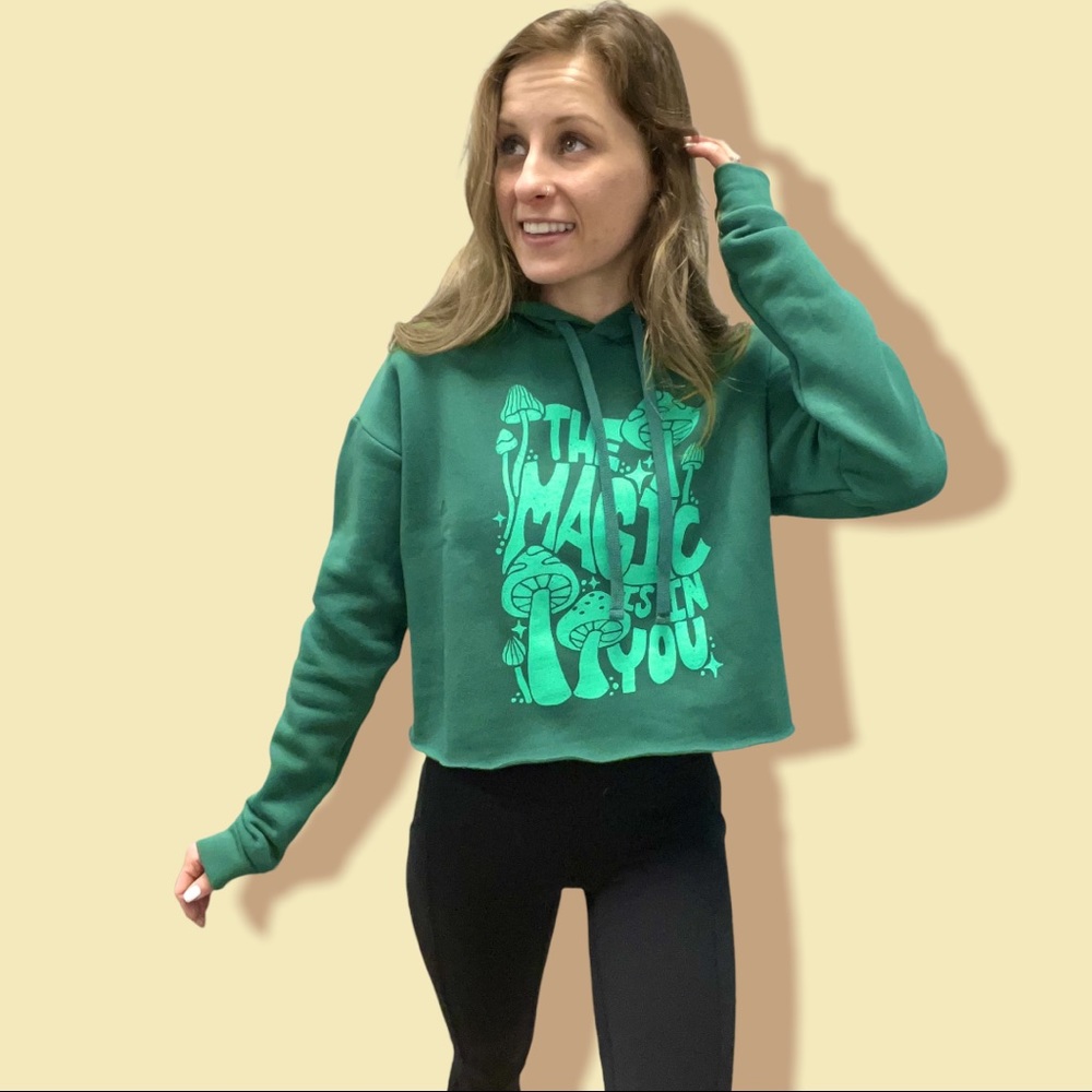 Magic Mushroom Crop Hoodie